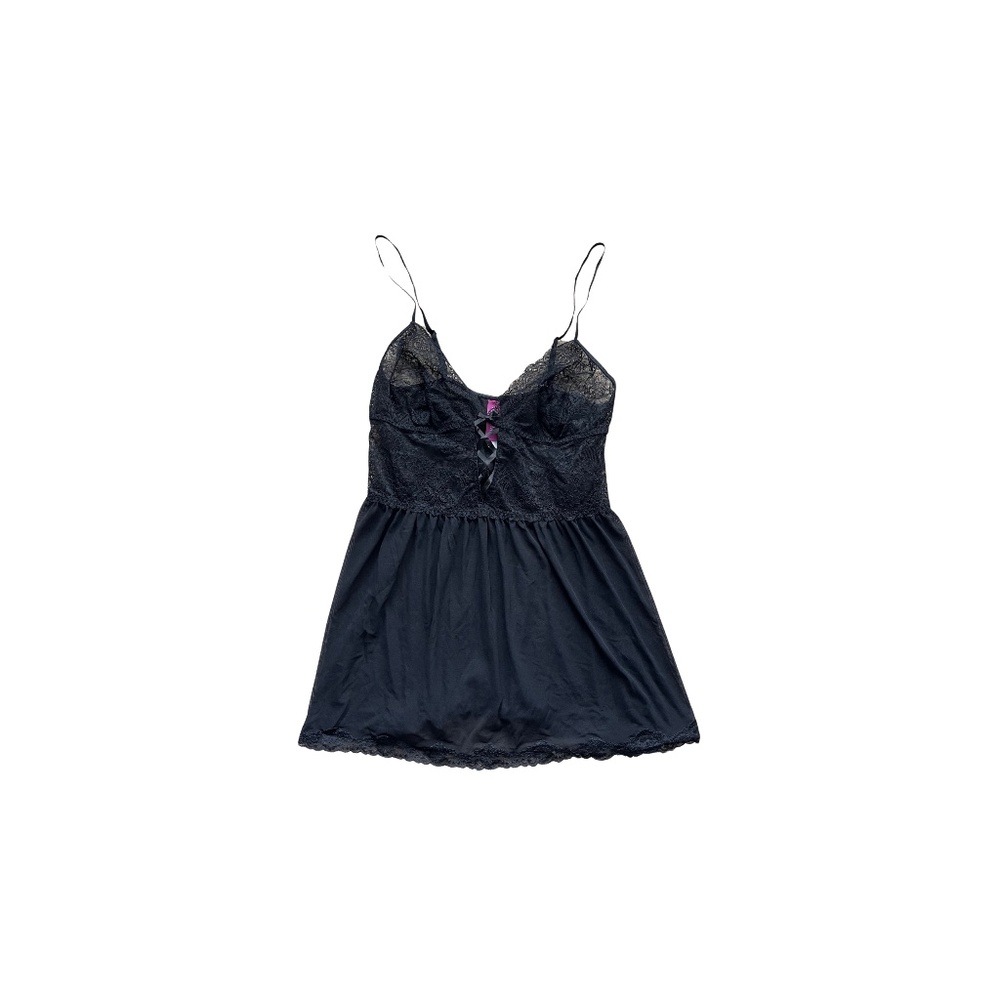 Adore Me Yolandi Black Babydoll Lingerie-Size Large-NWOT
